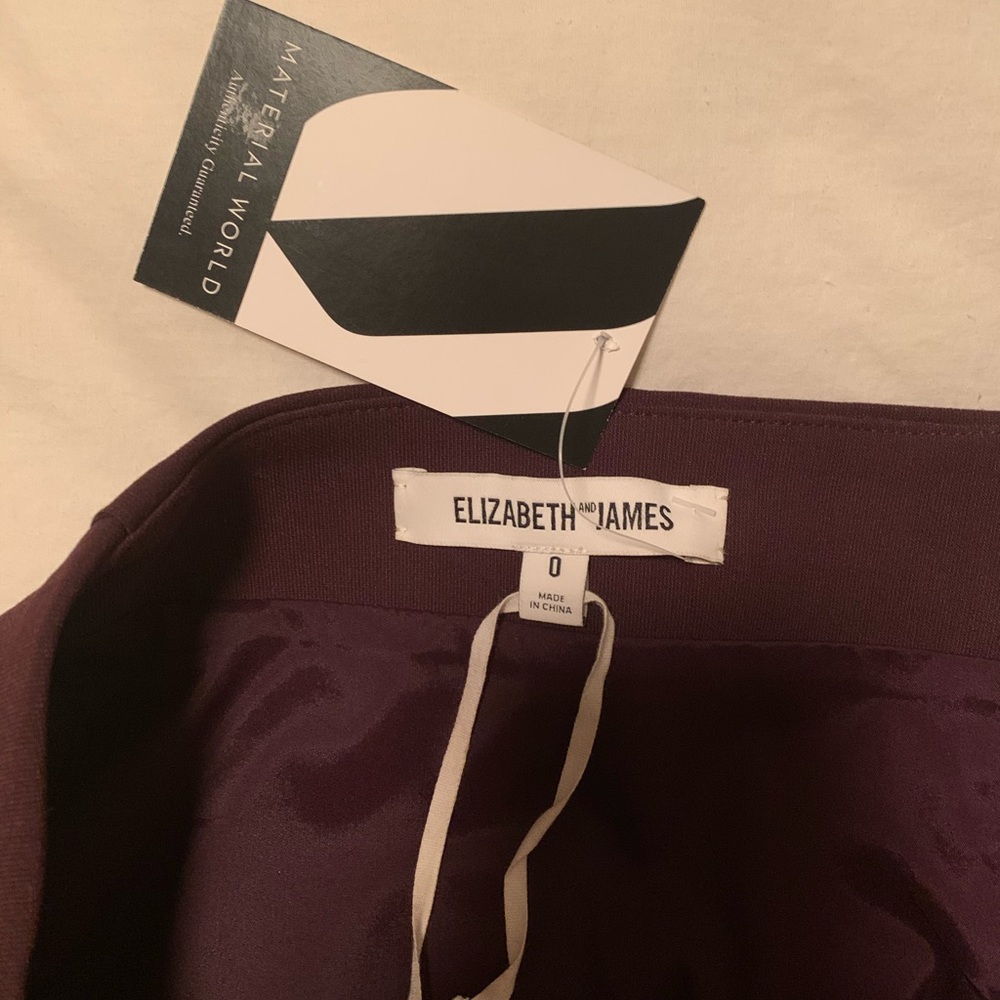 NWT Elizabeth and James maroon mini skirt size 0 - Picture 7 of 7